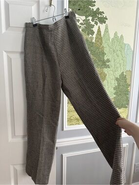 📺Vintage 70s The Wilroy Traveller Retro Houndstooth Knit Pants 8